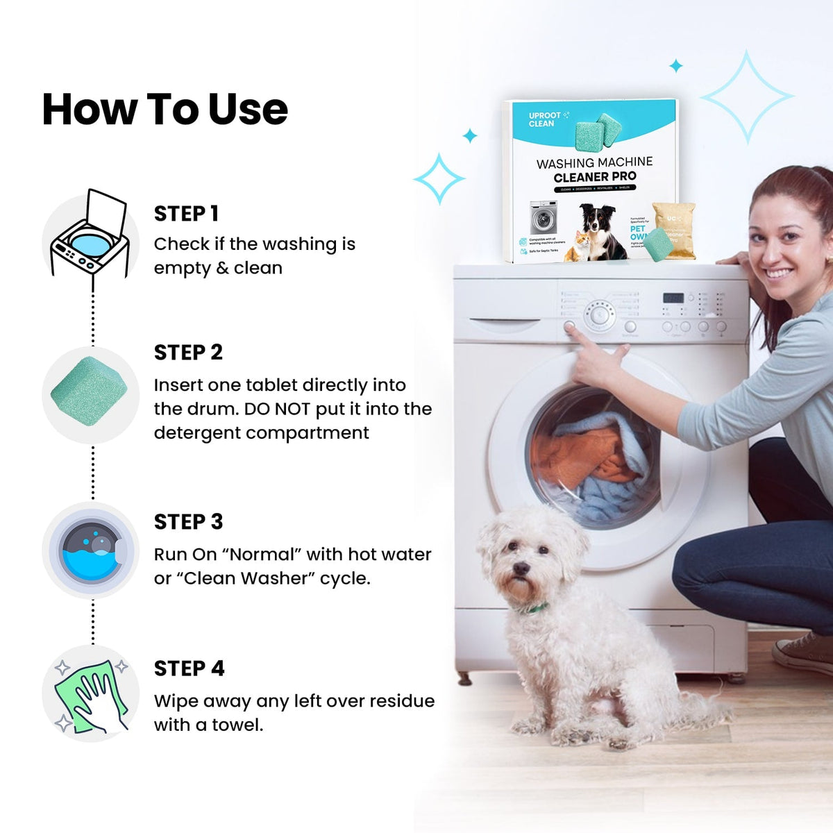uprootpure Washing Machine Cleaner Turbo